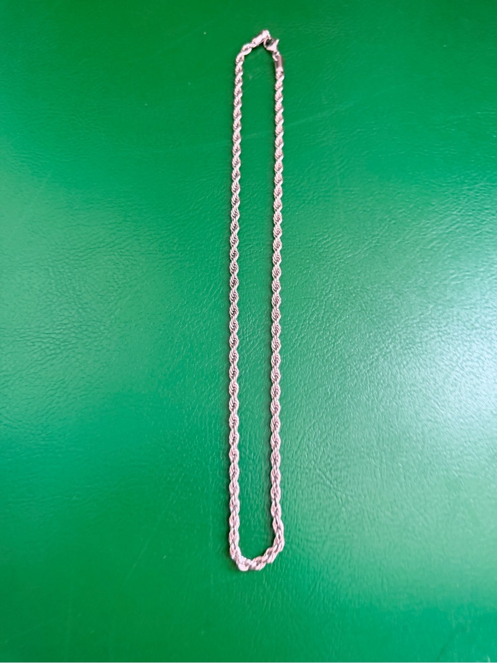 Stainless Steel Twisted Rope Silver Chain Necklace Men Women 2.5mm 20"